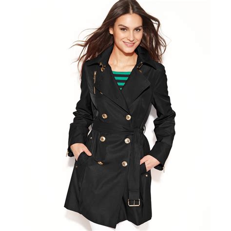 michael kors warmer trenchcoat|michael kors husk coat women.